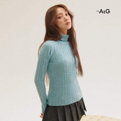 홈쇼핑완판 23FW 울 블렌드 메탈 터틀넥 니트 3종 혜택ON