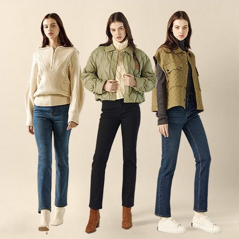 이번주 가장 좋은 혜택 여성 웜 에어기모 데님팬츠 3종 시크릿특가