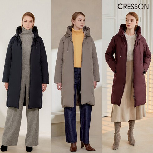 TV홈쇼핑 크레송 CRESSON 23FW 퀼팅 시베리안 하프 다운 점퍼 1종 덕후 모여라
