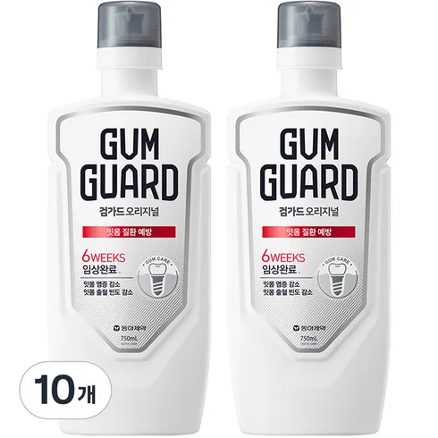 이번주 가장 좋은 혜택 검가드 오리지널 가그린 750ml 6치약 150g 2 단 하루의 혜택