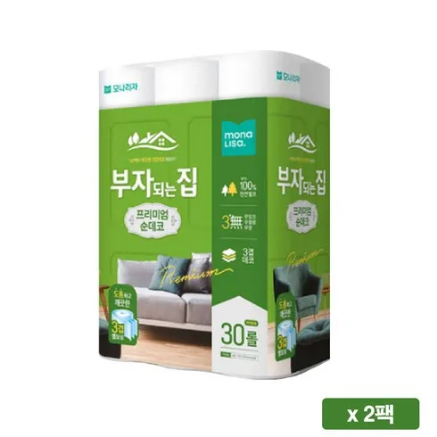 뜨끈뜨근 모나리자 프리미엄 화장지 27미터 30롤 1팩 신상특집