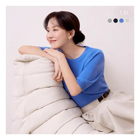 FW특집 24SS 에센셜 실크모달 블렌딩 반소매 니트 4종 혜택ON