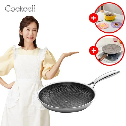 뜨끈뜨근 전인화의 쿡셀 세라믹 더블 블랙큐브 프라이팬 3종세트 신상특집