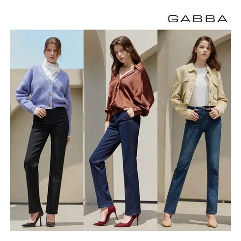 할인에 할인을 더한 GABBA 24SS 썸머 라이트쿨 세미플레어핏 여성 데님 3종 혜택ON