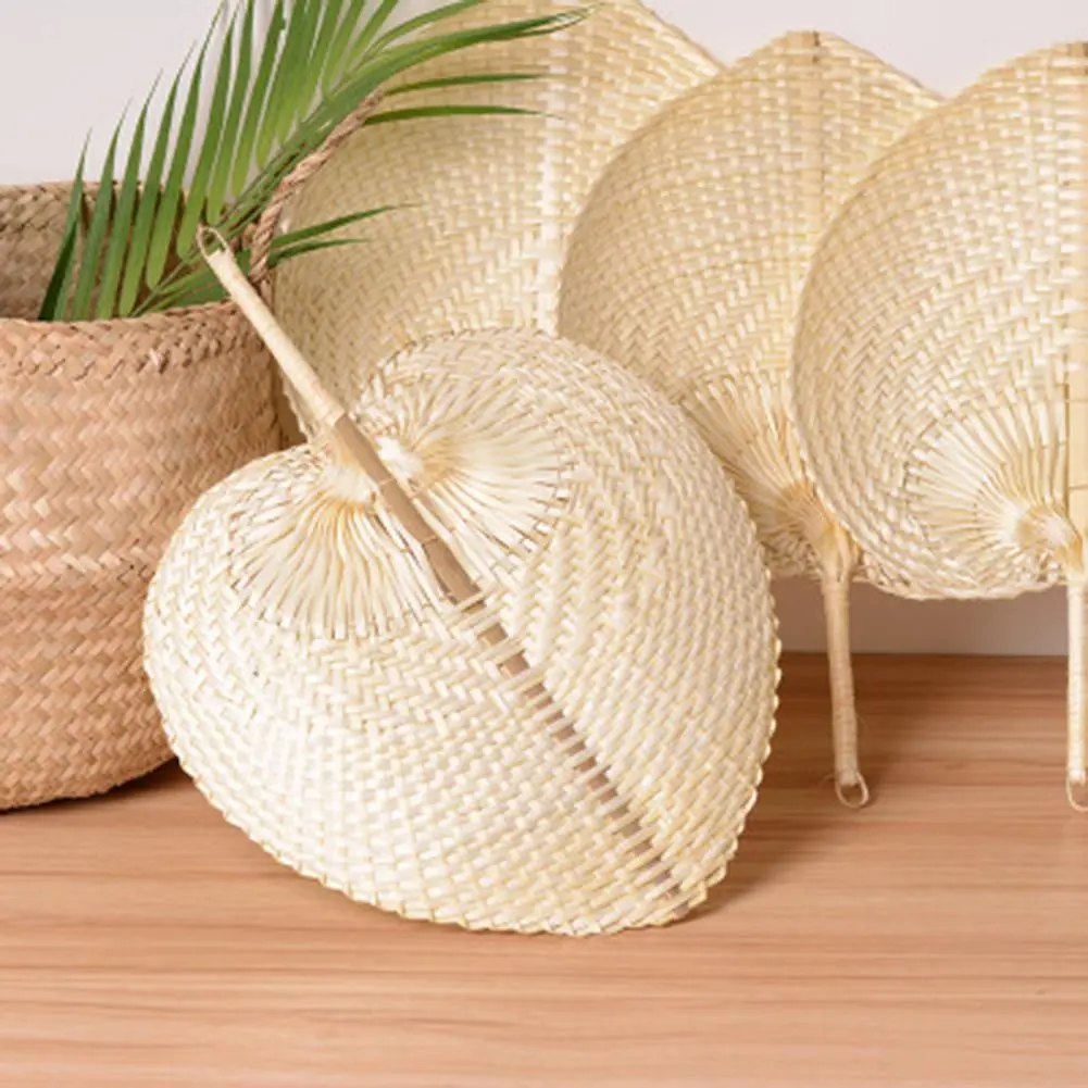 순수 수제 DIY 심장 모양의 대나무 짠 팬 1 개