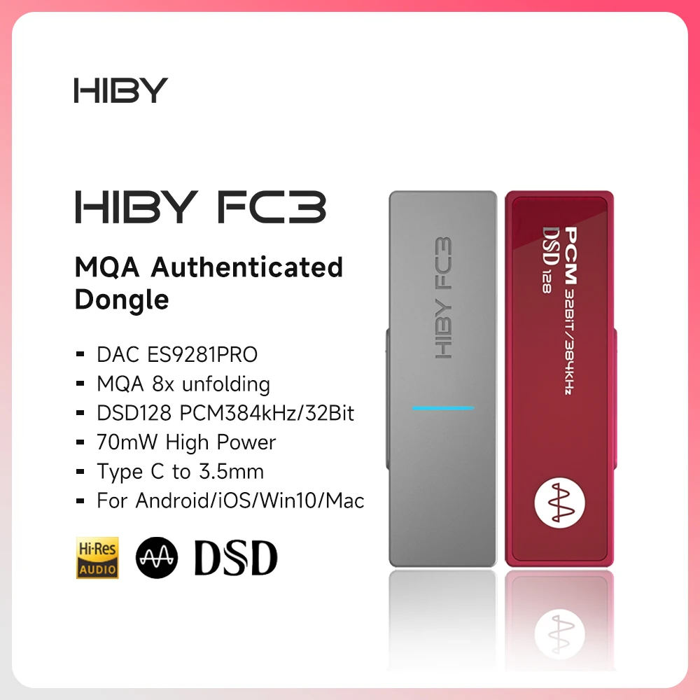 굿템 ​2024 요즘 sns에서 난리난 HiBy FC3 휴대용 MQA 8X 동글 C타입 USB DAC 오디오 HiFi 디코더  리뷰 최다로 엄선된 최고의 제품을 소개합니다. 최고의 리뷰선정