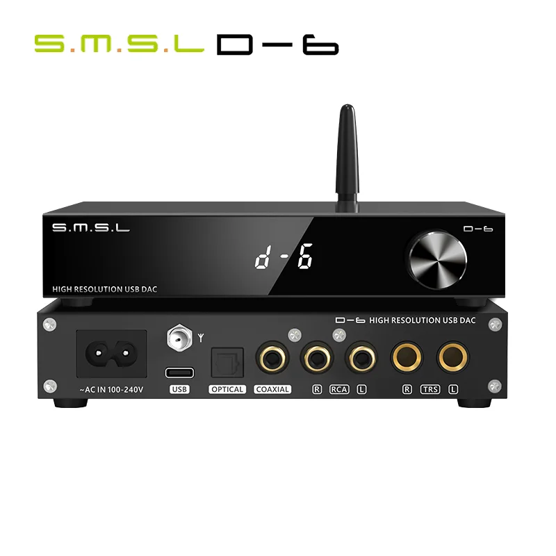 반짝 혜택 .24시간 한정 ​2024 요즘 sns에서 난리난 SMSL D-6 디코더 듀얼 Ak4493s Suport DSD512 PCM 768kHz/32Bit D6 DAC 블루투스 5.1 SBC/AAC/APTX/APTX HD/LDAC 원격 제어  리뷰 최다로 엄선된 최고의 제품을 소개합니다. 미리준비하는