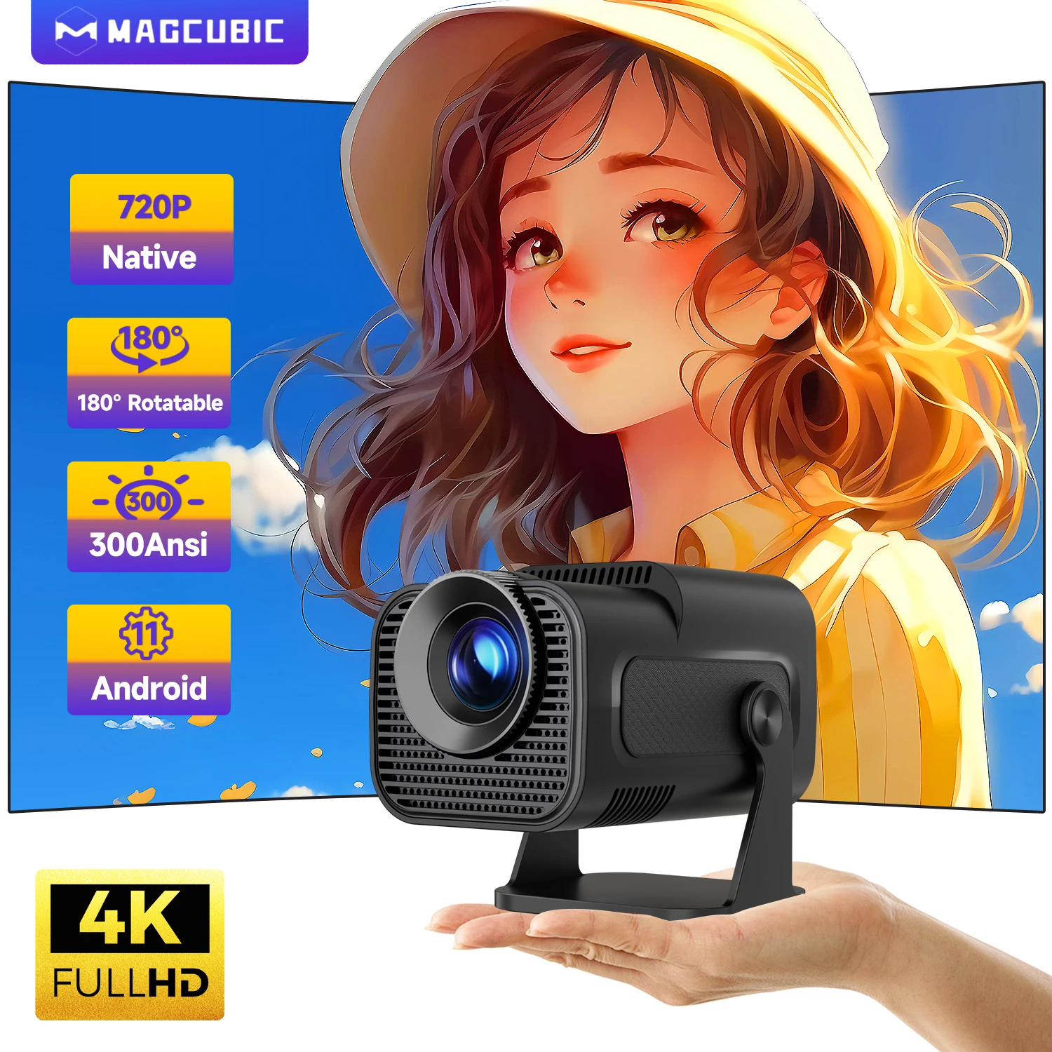 베스트 제품 ​2024&nbsp;요즘 sns에서 난리난 Magcubic HY320 미니 네이티브 720P 안드로이드 11 4K 프로젝터&nbsp; 리뷰 최다로 엄선된 최고의 제품을 소개합니다. 최저가!