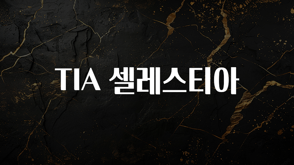 가성비 좋은 TIA 셀레스티아 확인하시죠