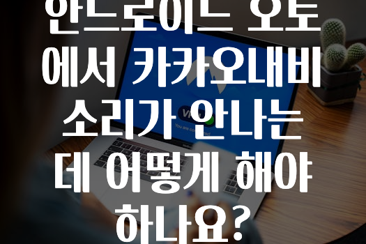 방금 전달받은 안드로이드오토에서카카오내비소리가안나는데어떻게해야하나요? 알려드릴게요