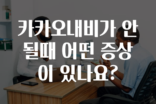 추가정보 카카오내비가안될때어떤증상이있나요? 지금떳다