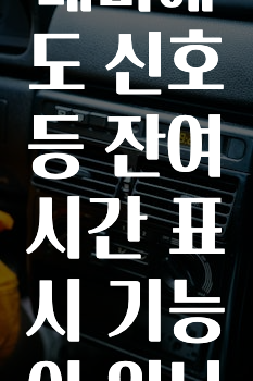 이번 달 카카오내비에도신호등잔여시간표시기능이있나요? 확인 부탁드립니다