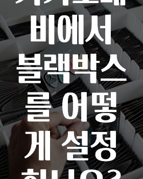 이번 달 카카오내비에서블랙박스를어떻게설정하나요? 최신정보