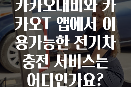 혹시 찾고계셨나요? 카카오내비와카카오T앱에서이용가능한전기차충전서비스는어디인가요? 확인하시죠