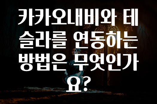 꾸준한 인기 카카오내비와테슬라를연동하는방법은무엇인가요? 알려드릴게요