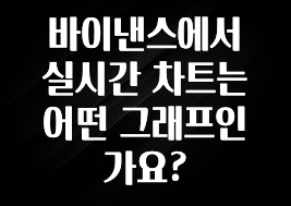 별다섯개 바이낸스에서 실시간 차트는 어떤 그래프인가요? 요약정리