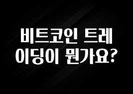 싹 다알려줌 비트코인 트레이딩이 뭔가요? 군말없이 소개합니다