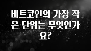 추가정보 떳다 비트코인의 가장 작은 단위는 무엇인가요? 요약본만 확인해보세요
