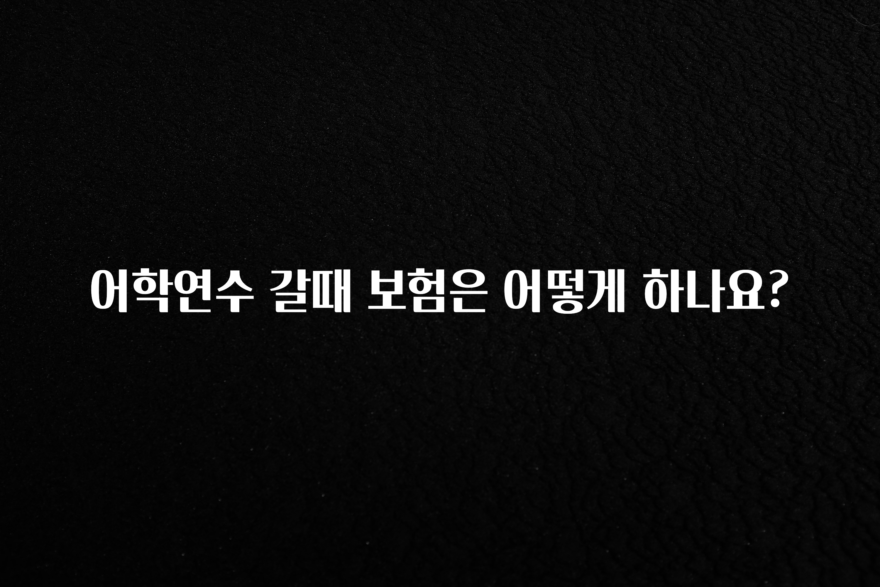 인플루언서가 공개한 어학연수 갈때 보험은 어떻게 하나요? 놓치지마세요