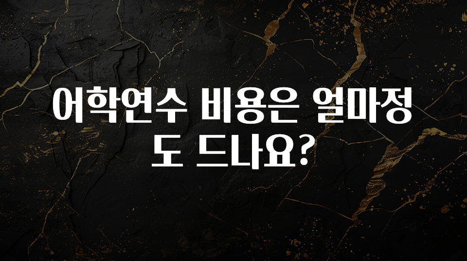 바로 준비가능 어학연수 비용은 얼마정도 드나요? 실시간 리뷰입니다