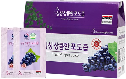 방금 전달받은 포도즙 정직하게 소개해보겠습니다