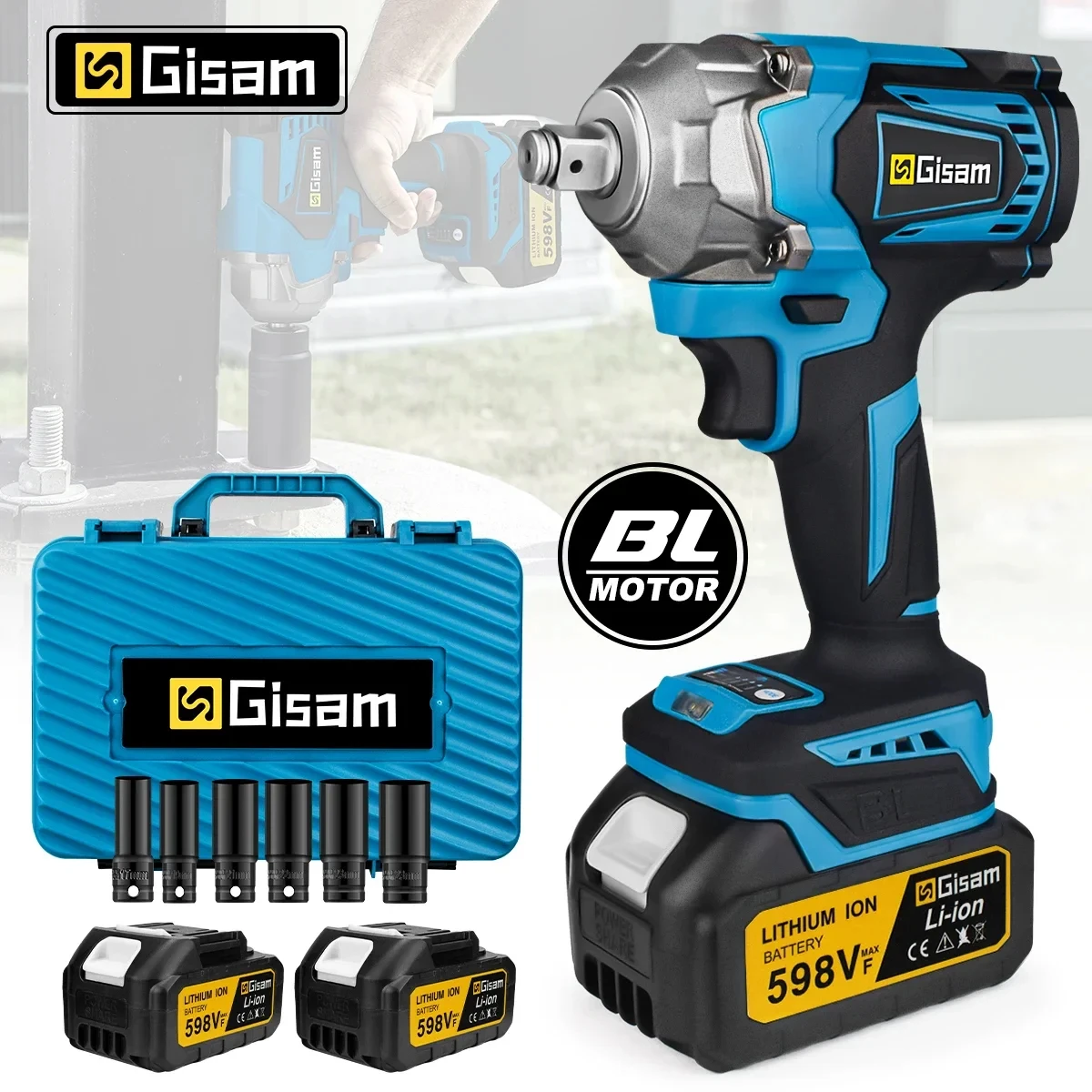 클릭하고 싶은 순간 Gsaim 1200N.M 브러시리스 Electirc 임팩트 렌치 Makita 18v 배터리 용 고 토크 다기능 1/2 인치 스크루 드라이버 전동 공구 실사용 후기