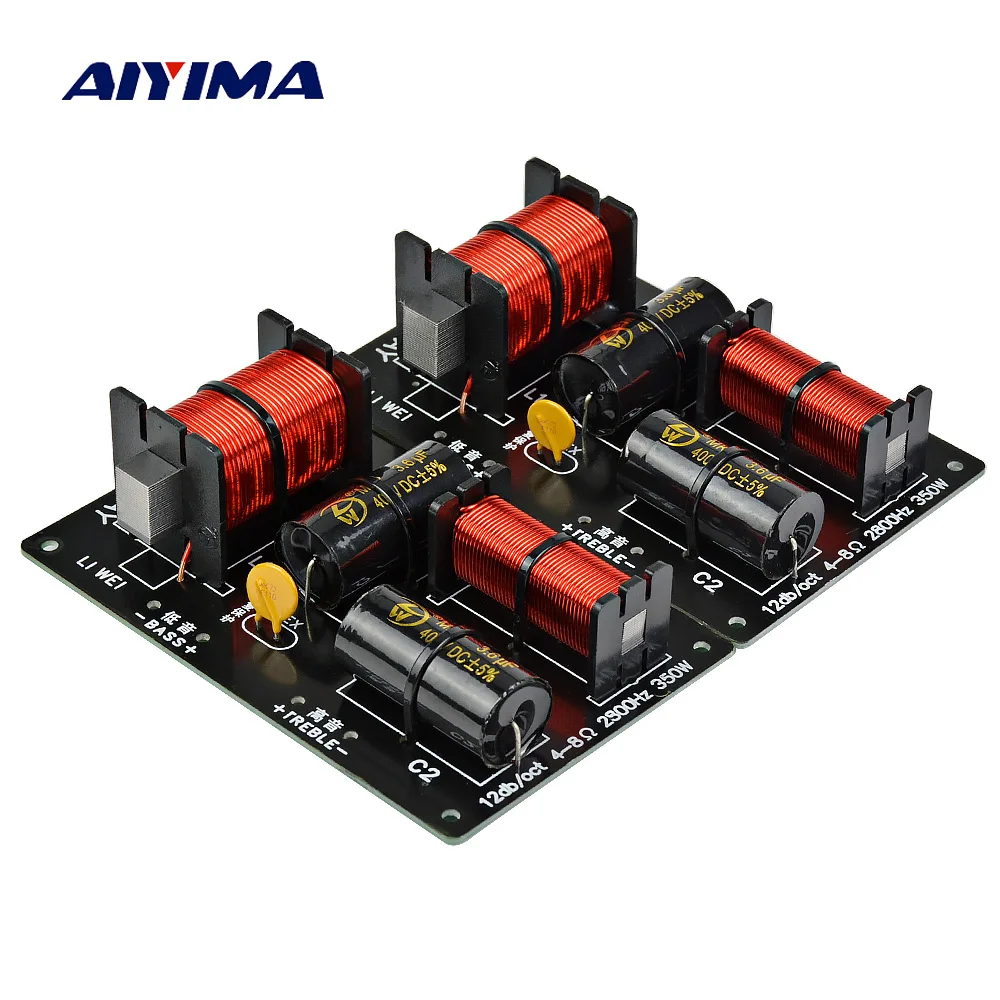 패키지 AIYIMA 2pcs 350W 2 가지 방법 크로스 오버 오디오 보드 트위터베이스 스피커 주파수 분배기 2 단위 4-8Ohm DIY 스피커 필터 2800HZ 실간 리뷰
