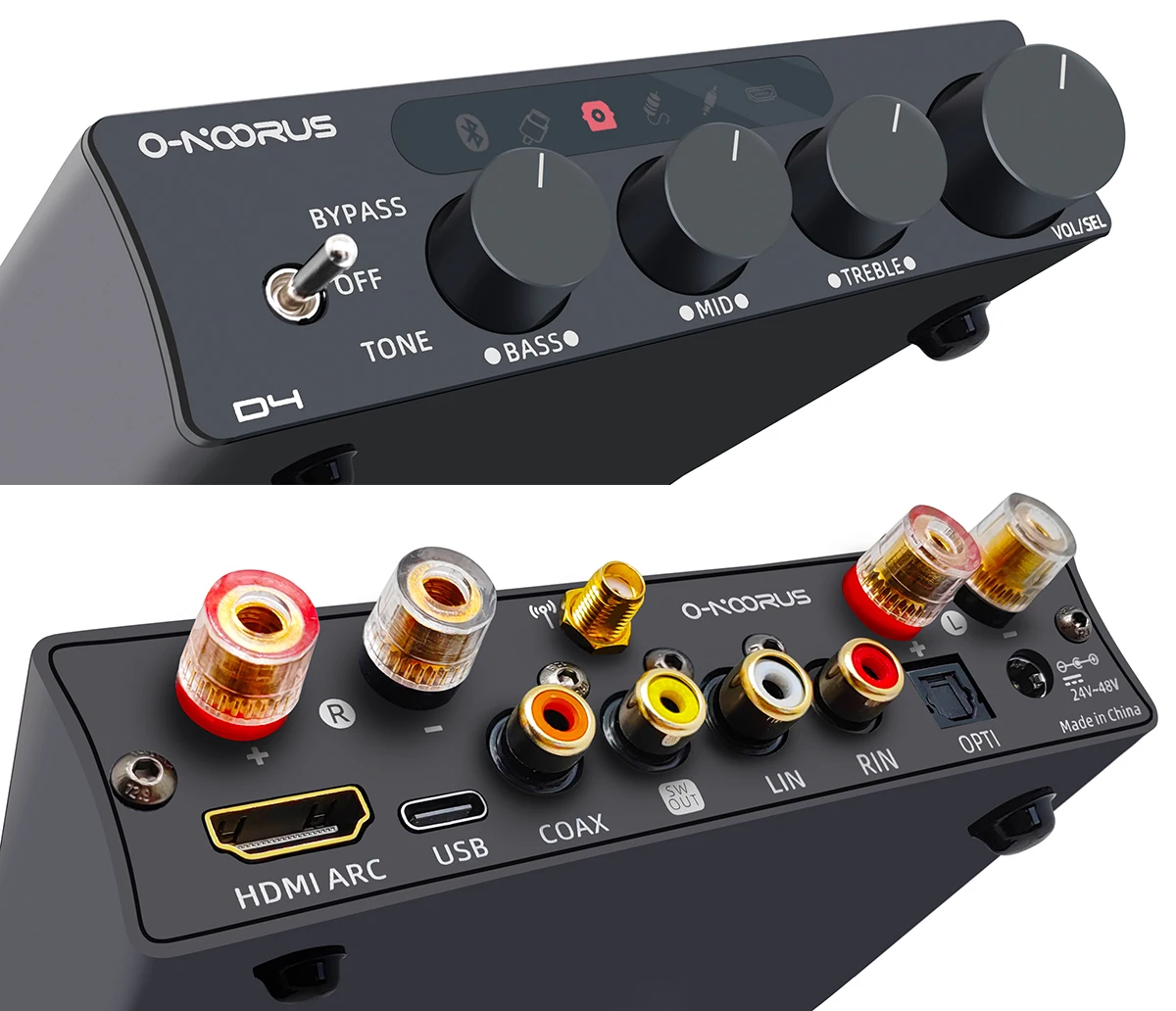 찐친이랑 확인하세요 O-NOORUS D4 TPA3255 PFFB 스테레오 Bluetooth HDMI ARC USB 광 증폭기 300Wx2 요약본만 확인해보세요