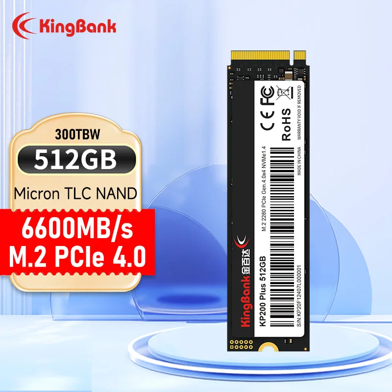 기다렸던 정보 M2 SSD NVMe KP200 Plus 512GB M.2 PCIe 4.0 하드 드라이브 2280 노트북 데스크탑 용 내부 솔리드 스테이트 디스크 6600 메가바이트/S 마이크론 칩 주목하고 계십니다