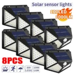 너무 좋아 1-8PCs 모션 센서와 다기능 LED 태양 빛 야외 정원 안뜰 방수 장식 140 ° 조명 벽 램프 꼭 확인해보세요