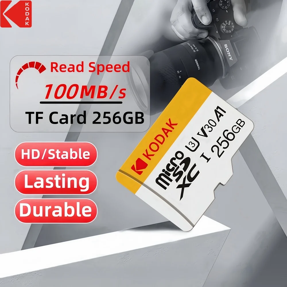 사계절 사랑받는 Kodak SD 카드 고속   64GB 128GB 256GB 클래스 10 SD 카드 512GB 대용량 SDXC V30 4K HD 카메라 메모리 카드 도매 꼭 확인해보세요