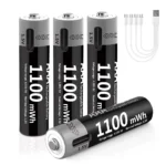 혜자소식 떳다 Kuugro 1.5V USB 리튬 이온 AAA 충전식 배터리 1100mWh 장난감 카메라 손전등 원격 제어 마우스 키보드 충전기 주목하고 계십니다