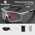 클릭필수 ROCKBROS Photochromic Cycling Glasses UV400 선글라스 야외 스포츠 자전거 안경 MTB Racing 경량 유연한 고글 전합니다
