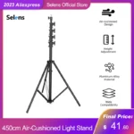 오늘하루 Selens Professional 4.5m 헤비 듀티 에어 쿠션 라이트 스탠드 사진 스튜디오 키트 알루미늄 조정 가능한 사진 삼각대 스탠드 알려드립니다