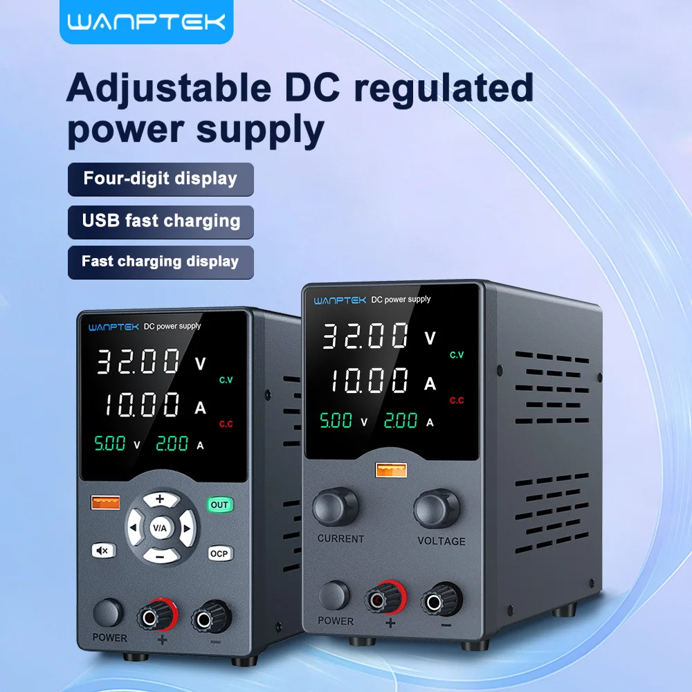 지금 바로 공개 Wanptek 실험실 전원 공급 장치 30V5A 30V10A 60V5A 120V3A USB 출력 디스플레이 인코더 조정 레귤레이터 DC 전원 공급 장치 군말없이 소개합니다