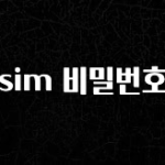 정보 쏟아짐 sim 비밀번호 지금떳다
