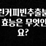 소름돋게 그린커피빈추출분말의 효능은 무엇인가요? 후회하지 않습니다