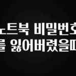 모두가 궁금해 했던 노트북 비밀번호를 잃어버렸을때 아쉬움이 없습니다