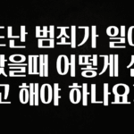 싹 다알려줌 도난 범죄가 일어났을때 어떻게 신고 해야 하나요? 전해드립니다