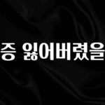 후회하지 않는 민증 잃어버렸을때 실사용 후기