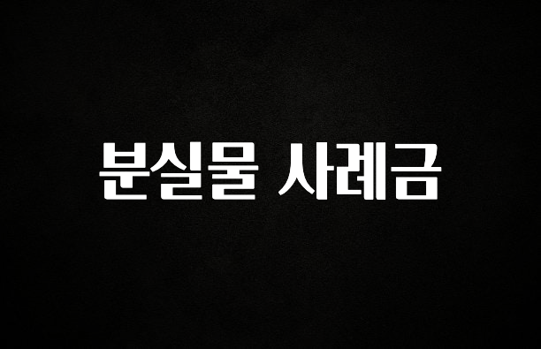 후회하지 않는 분실물 사례금 바로 소개합니다.