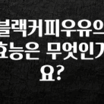 가성비 좋은 블랙커피우유의 효능은 무엇인가요? 놓치지마세요