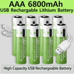 고객들의 니즈를 만족시킨 새로운 1.5v AAA 충전식 리튬 배터리 6800mAh 용량 알려드립니다