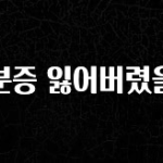 NEW 떳음 신분증 잃어버렸을때 바로 클릭