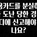 사랑을 담은 선물 신용카드를 분실하거나 도난 당한 경우 어디에 신고해야 하나요? 실간 리뷰