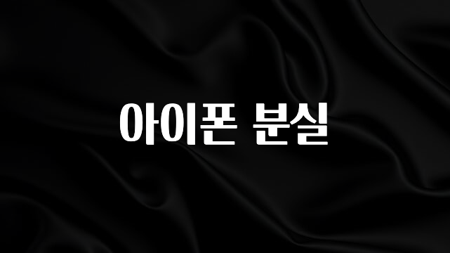 이번 선물은 꼭 아이폰 분실 전해드립니다