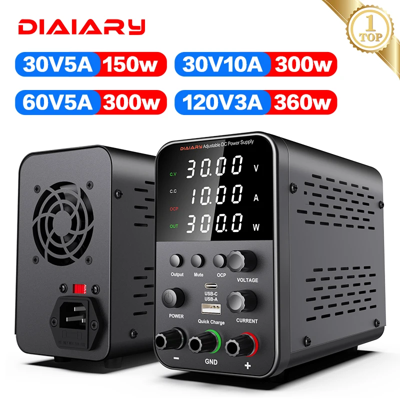 빛나는 조정 가능한 DC 전원 공급 장치 30V 10A 60V 5A 실험실 벤치 전원 안정화 전원 공급 장치 전압 조정기 스위치 110-220V 관심이 뜨거운 이유 입니다