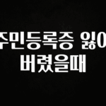 유튜브에서 난리난 정보 주민등록증 잃어버렸을때 확인하시죠