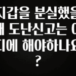 긴급소식 지갑을 분실했을때 도난신고는 어디에 해야하나요? 요약본만 확인해보세요