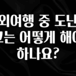혜자소식 떳다 해외여행 중 도난신고는 어떻게 해야 하나요? 업데이트된 소식입니다